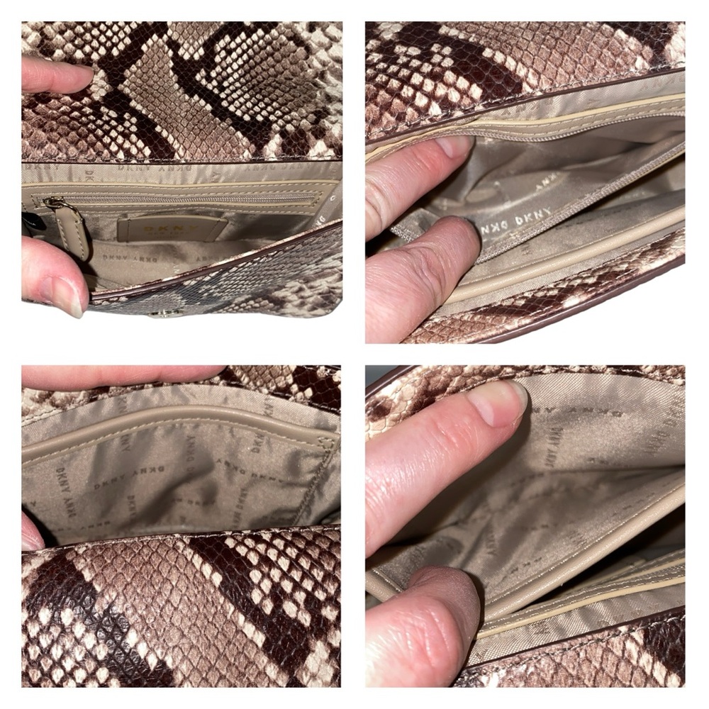 Dkny Elissa Leather Python Embossed Crossbody Bag - image 8